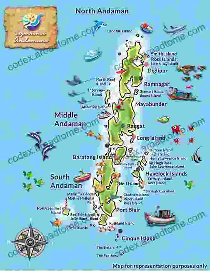 A Map Of The Andaman Islands, Highlighting Key Destinations And Attractions Andamans: The Land Of Blissful Serenity