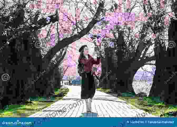 A Young Woman Walking Through A Cherry Blossom Orchard. The Seasons Of Cherryvale Beverly Nault