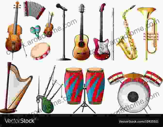 An Image Of Different Musical Instruments, Representing Creativity. My First Bilingual Music (English Italian) (Italian Edition)