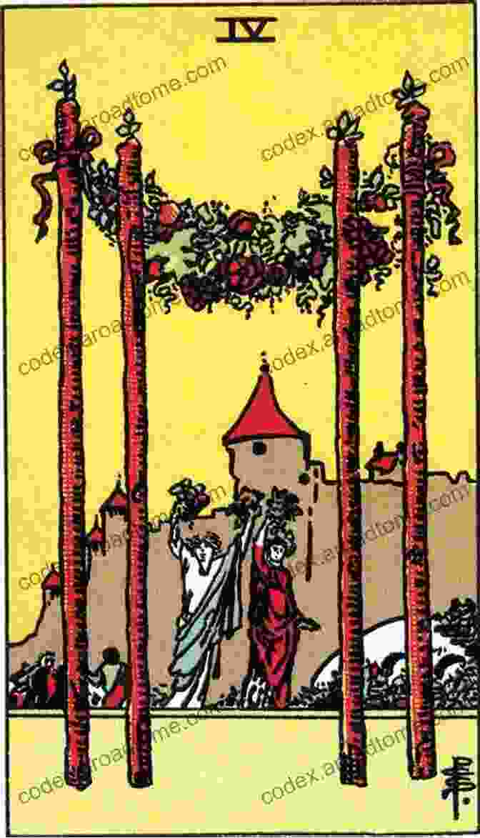 Four Of Wands Tarot Card Learn Tarot Cards Quickly: Suit Of Wands