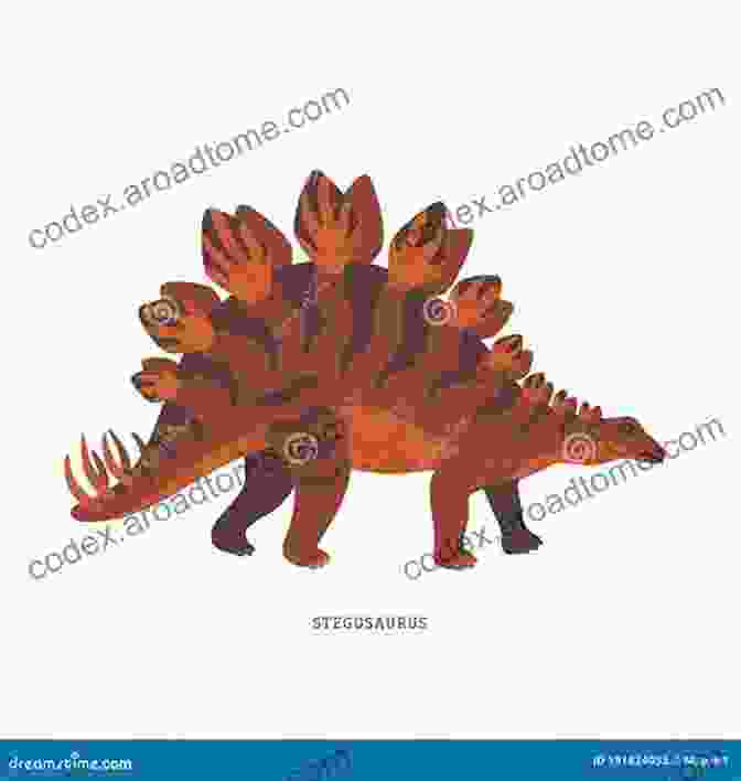 Gorgeous Illustration Of A Stegosaurus With Colorful Plates And Spikes Creature Count: A Prehistoric Rhyme