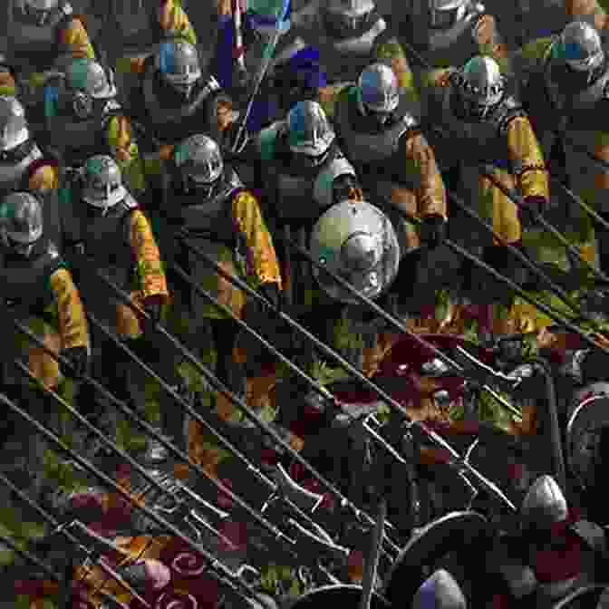 Medieval Battlefield With Soldiers In Various Formations Warfare In The Medieval World