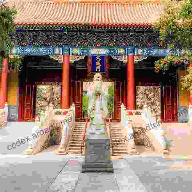 The Confucius Temple In Beijing, A Magnificent Architectural Complex With Red Walls, Yellow Glazed Roofs, And Intricate Carvings. Confucianism And Sacred Space: The Confucius Temple From Imperial China To Today